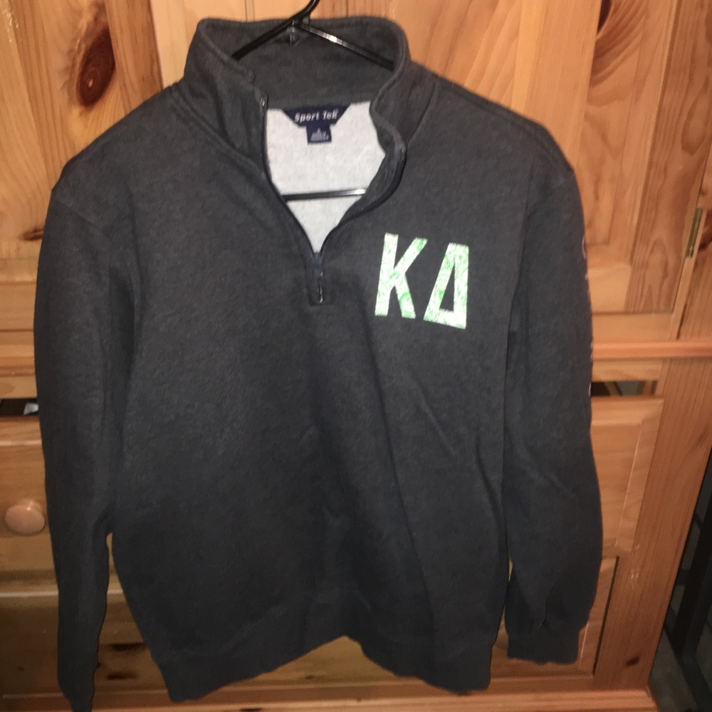Kappa Delta Quarter Zip Crest Sweatshirt